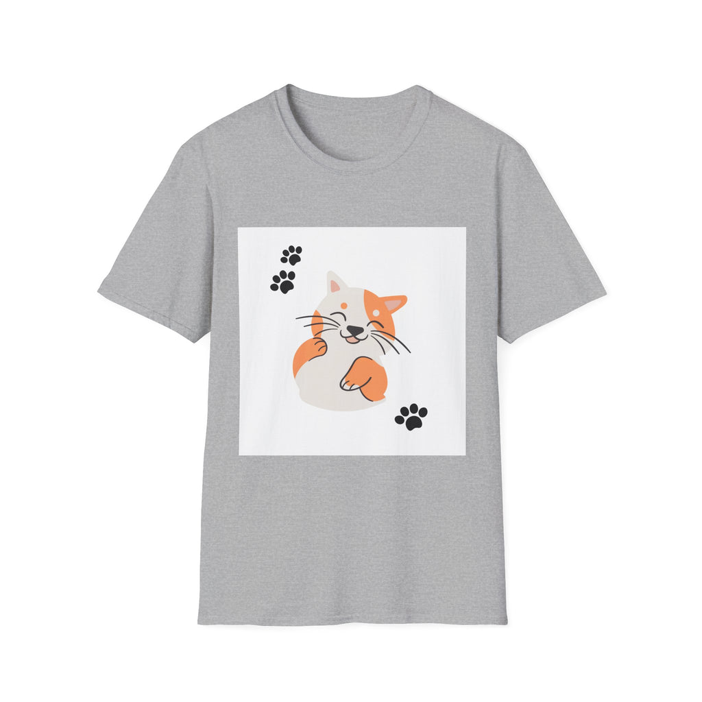Cute Ginger Cat Paw T-Shirt — Playful Cat Graphic Tee