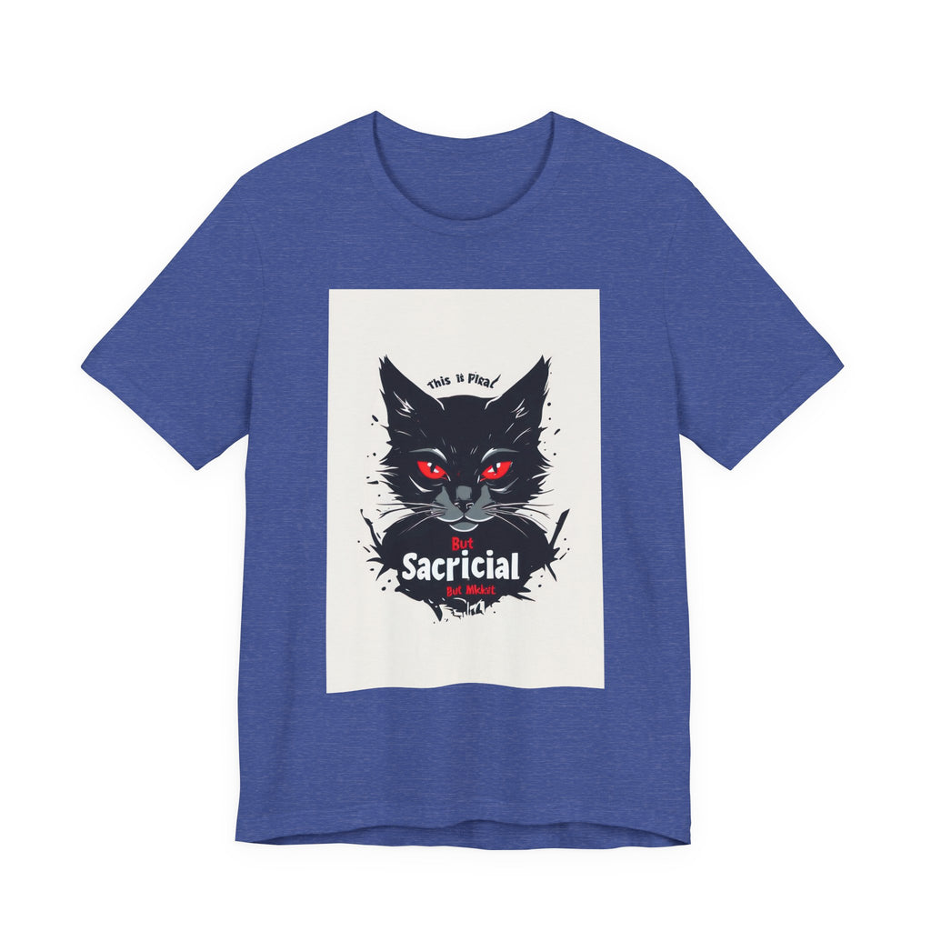 Sacrificial Cat Tee — Gothic Black Cat Graphic T‑Shirt ("Sacrificial")