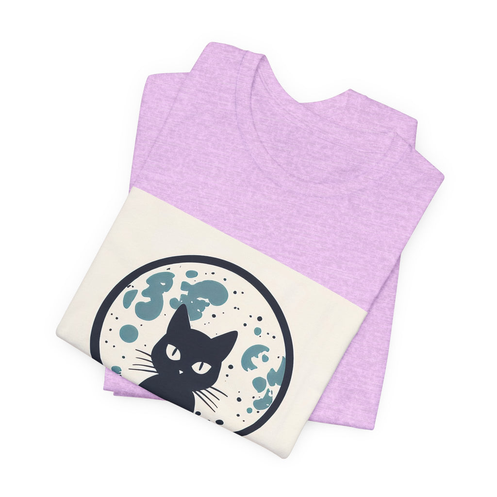 MoonWater Cat Tee — Mystical Moon & Water Graphic T-Shirt