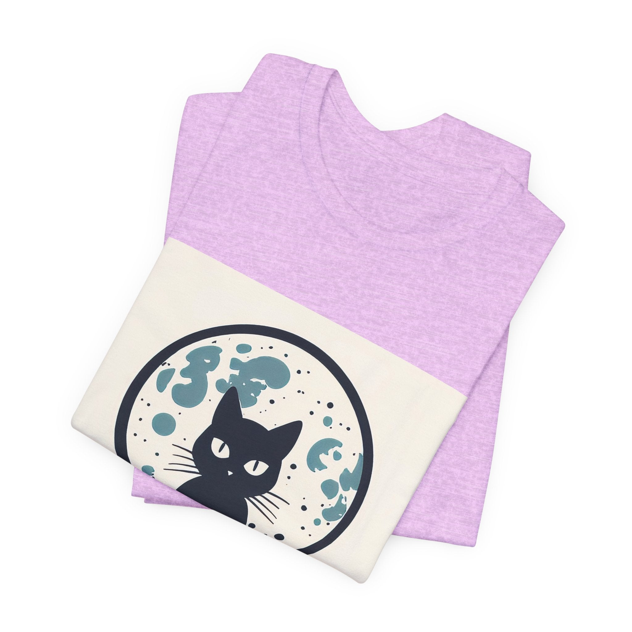 MoonWater Cat Tee — Mystical Moon & Water Graphic T-Shirt