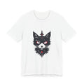 Occult Black Cat Tee — Mystical Cat Head Graphic T-Shirt