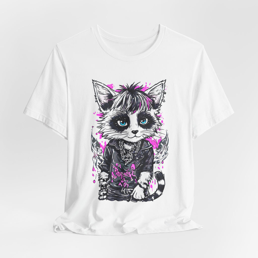 Cat Punk T‑Shirt — Cute Goth Kitten Graphic Tee