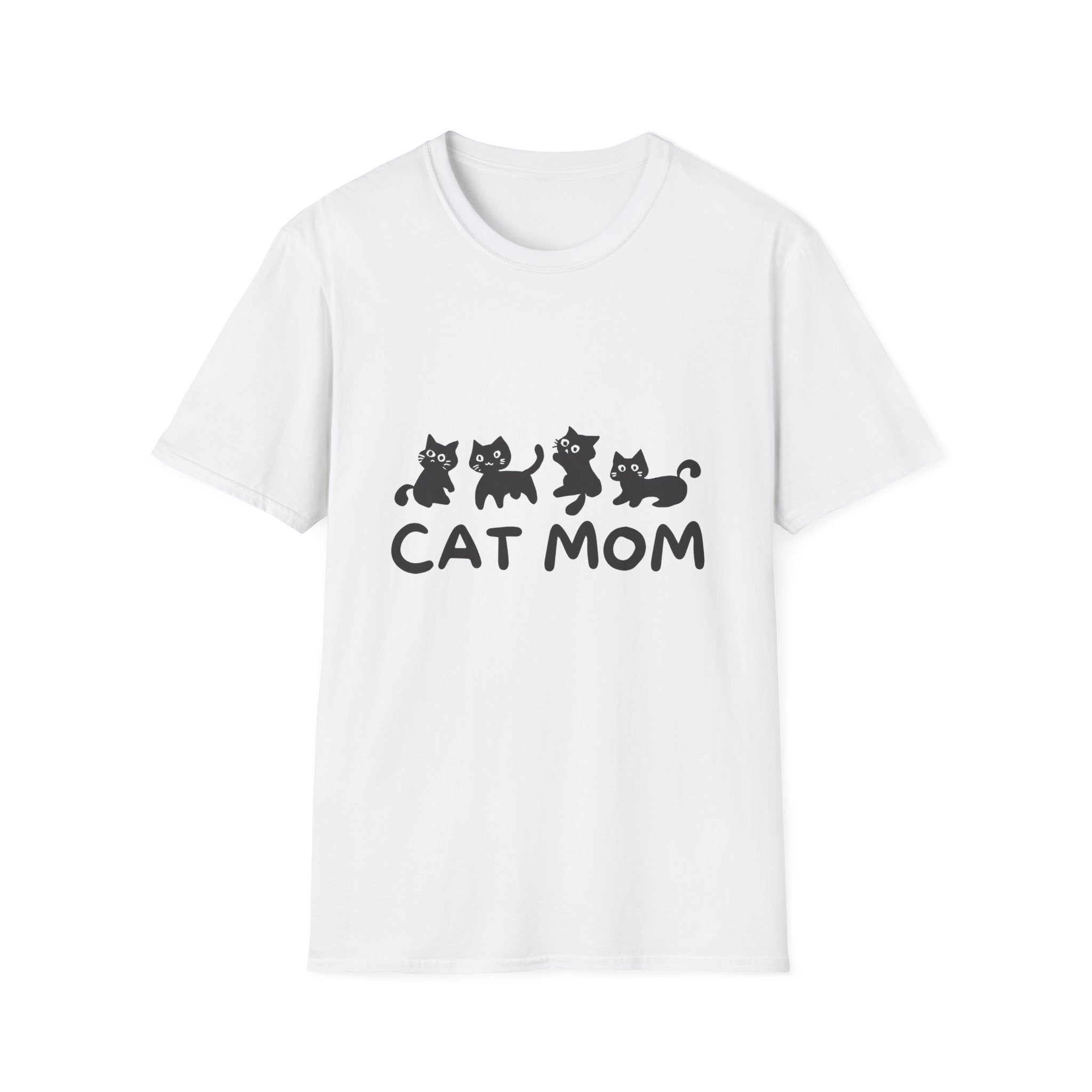 Cat Mom T‑Shirt — Cute Black Kittens Graphic Tee for Cat Lovers