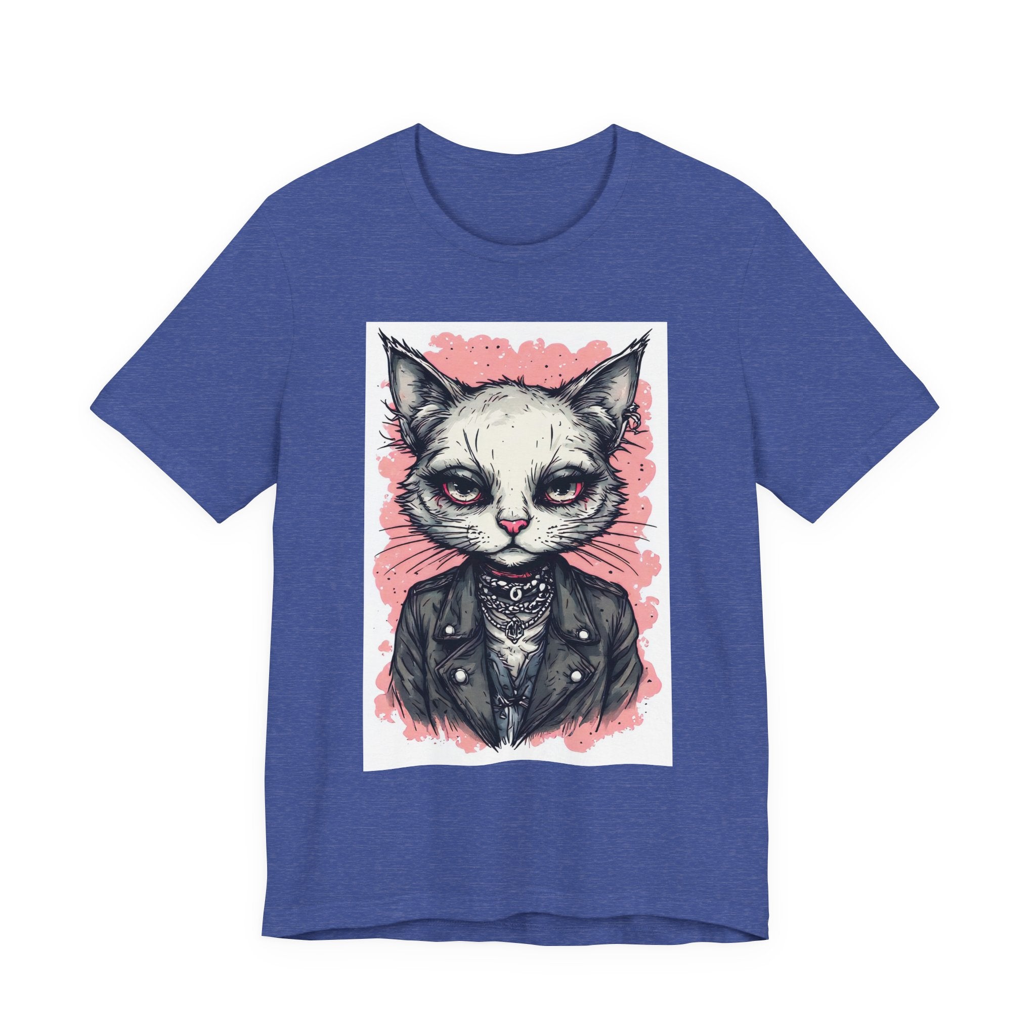 Grumpy Punk Cat T-Shirt — Gothic Kitty Graphic Tee