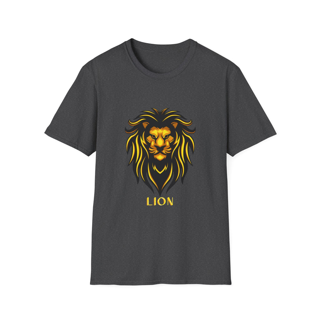 Lion Graphic T-Shirt — Bold Golden Lion Illustration Tee