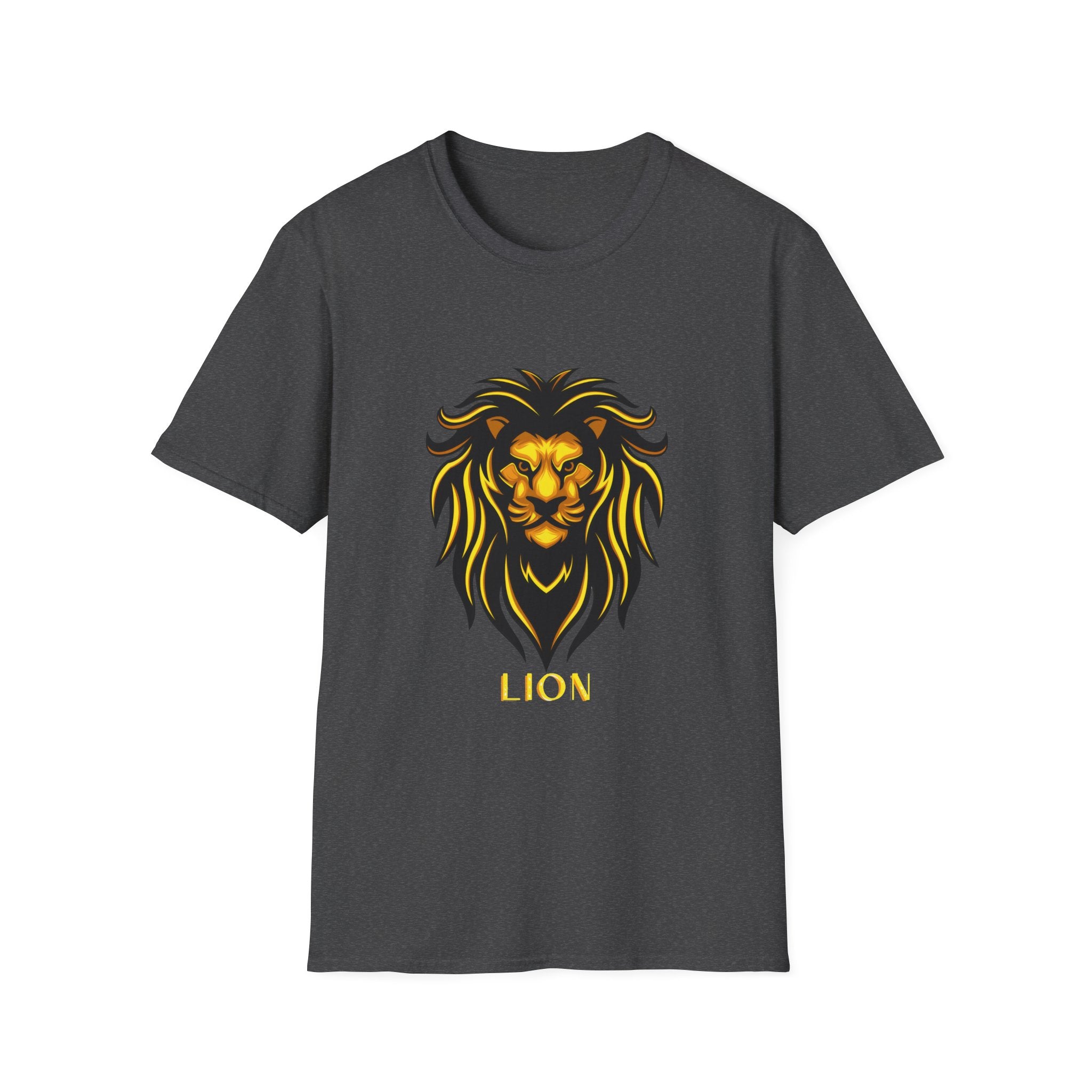 Lion Graphic T-Shirt — Bold Golden Lion Illustration Tee