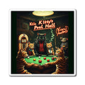 Kitty’s Pool Hall Magnet — Vintage Cat Billiards Refrigerator Decal