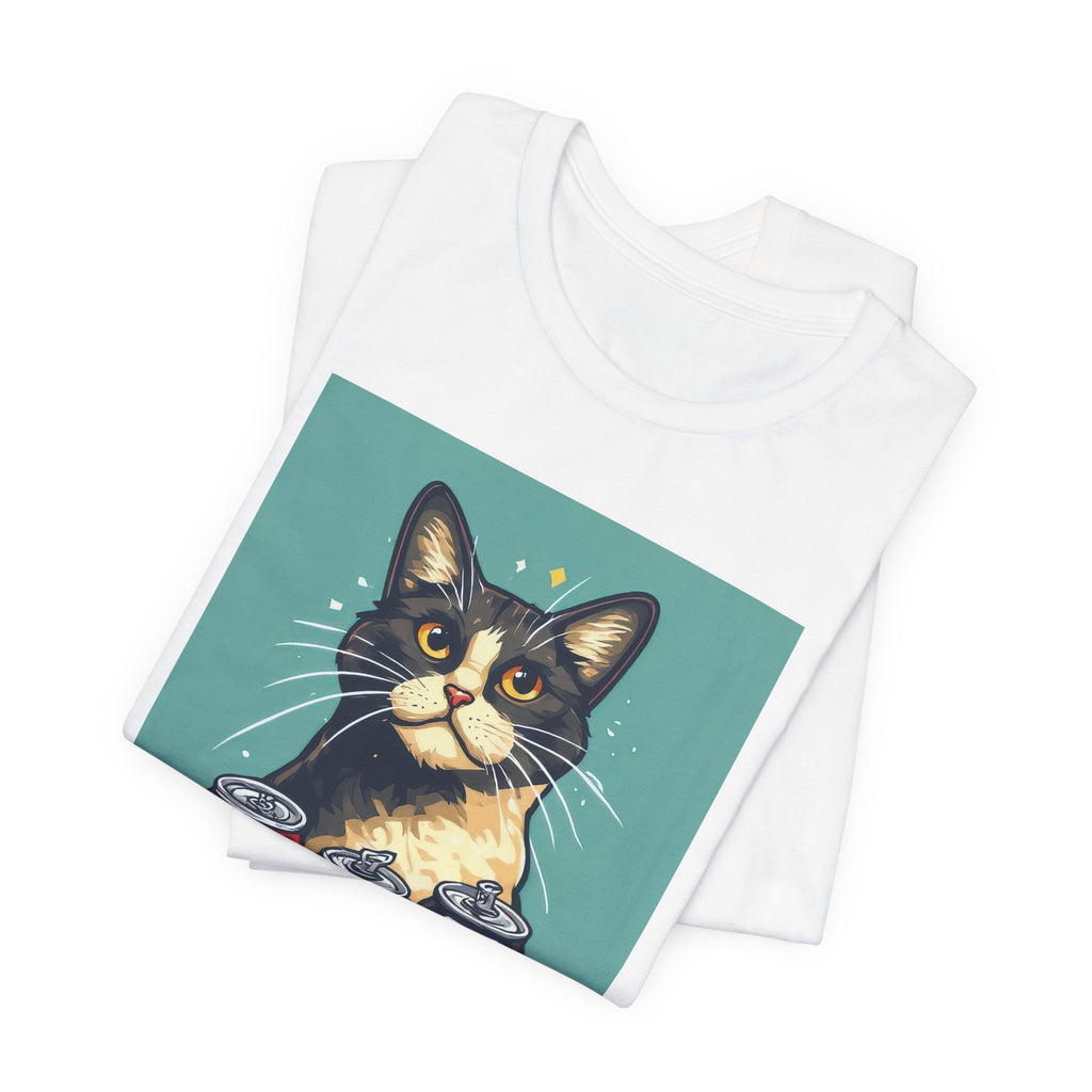 Cat Graphic Tee - "My Nervous System Is Decorative" Cute Retro Cat Shirt