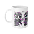 Cat Punk Mug — Cute Gothic Kawaii Kitten Ceramic Coffee Cup