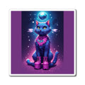 Disco Cat Refrigerator Magnet — Retro Roller Skating Neon Kitty