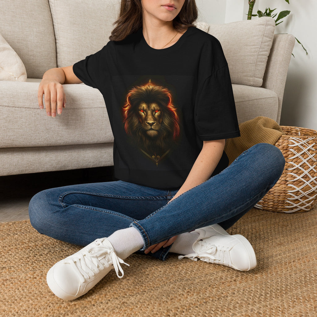 Lion Portrait T‑Shirt — Fiery Mane Graphic Tee