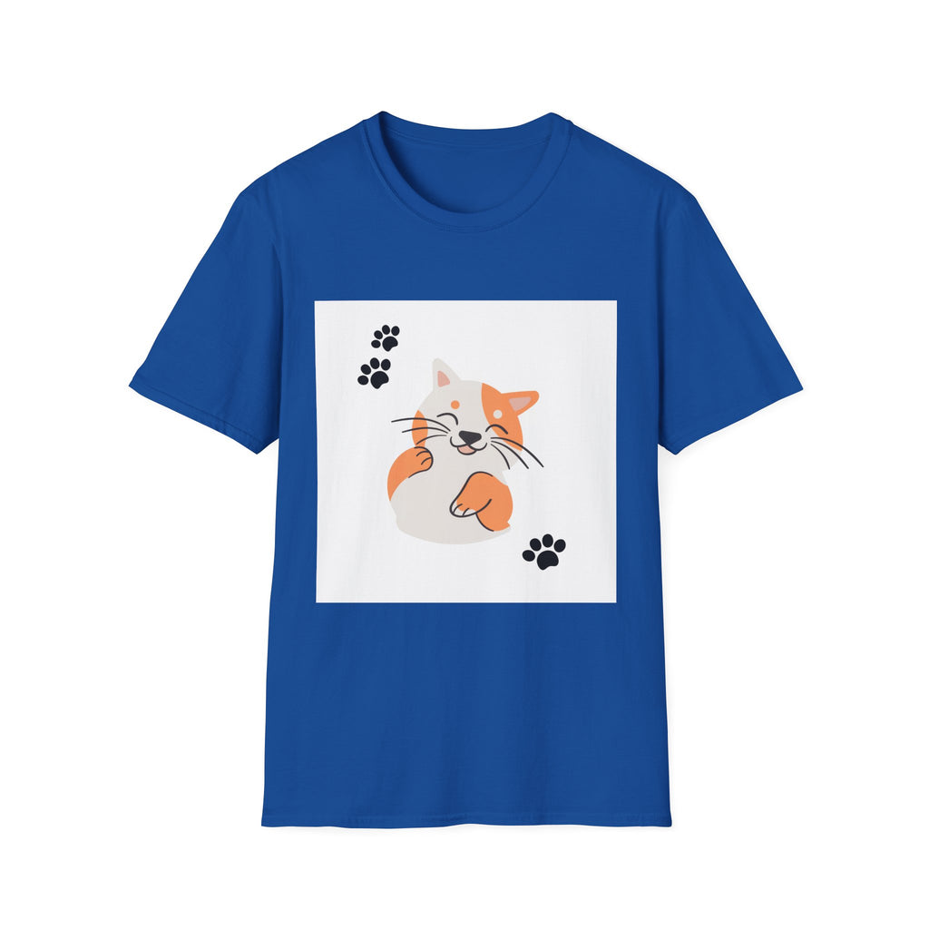 Cute Ginger Cat Paw T-Shirt — Playful Cat Graphic Tee
