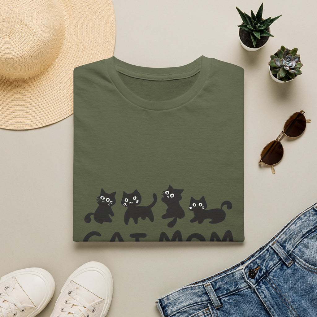 Cat Mom T‑Shirt — Cute Black Kittens Graphic Tee for Cat Lovers