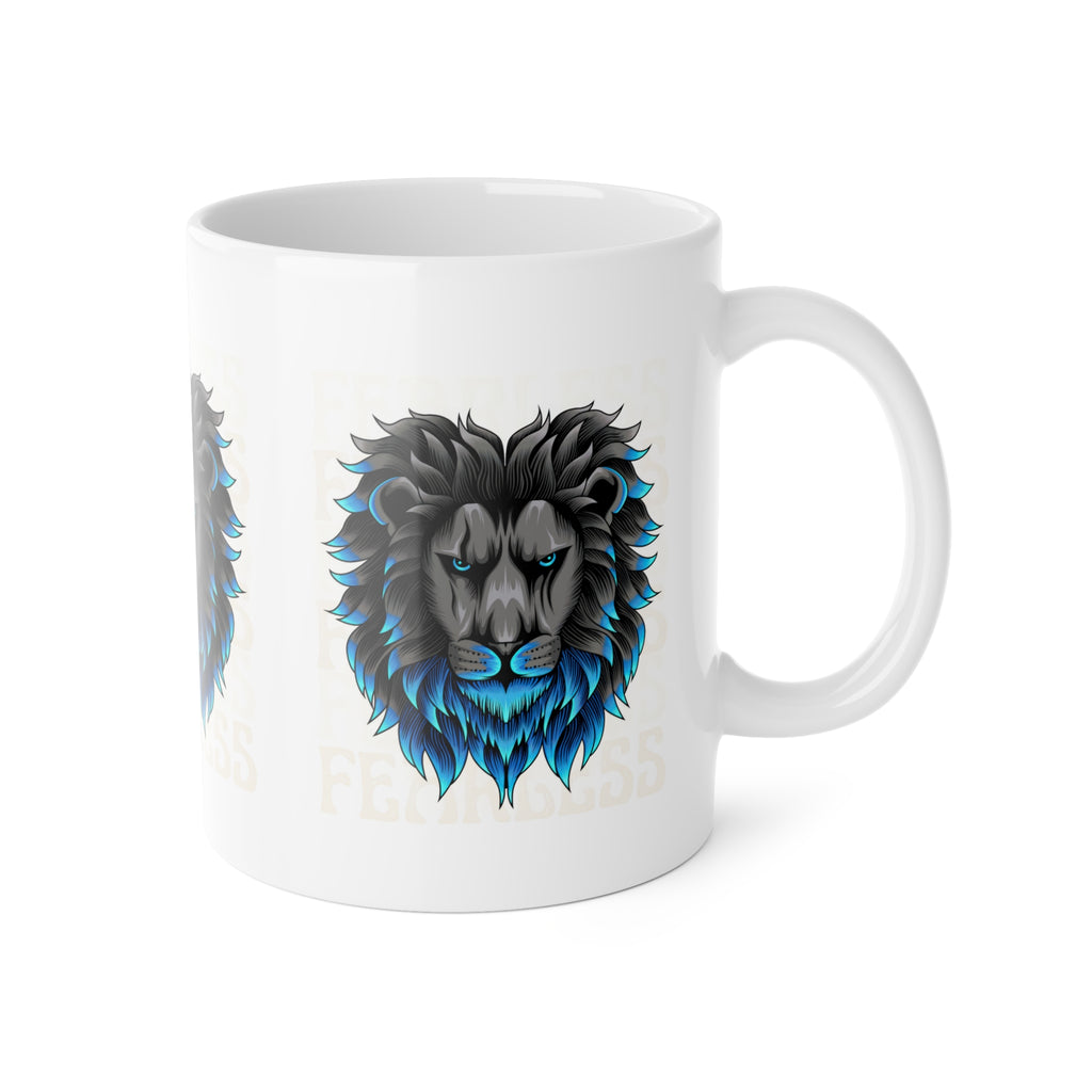 Blue Mane Lion Mug — Fierce Lion Coffee Cup