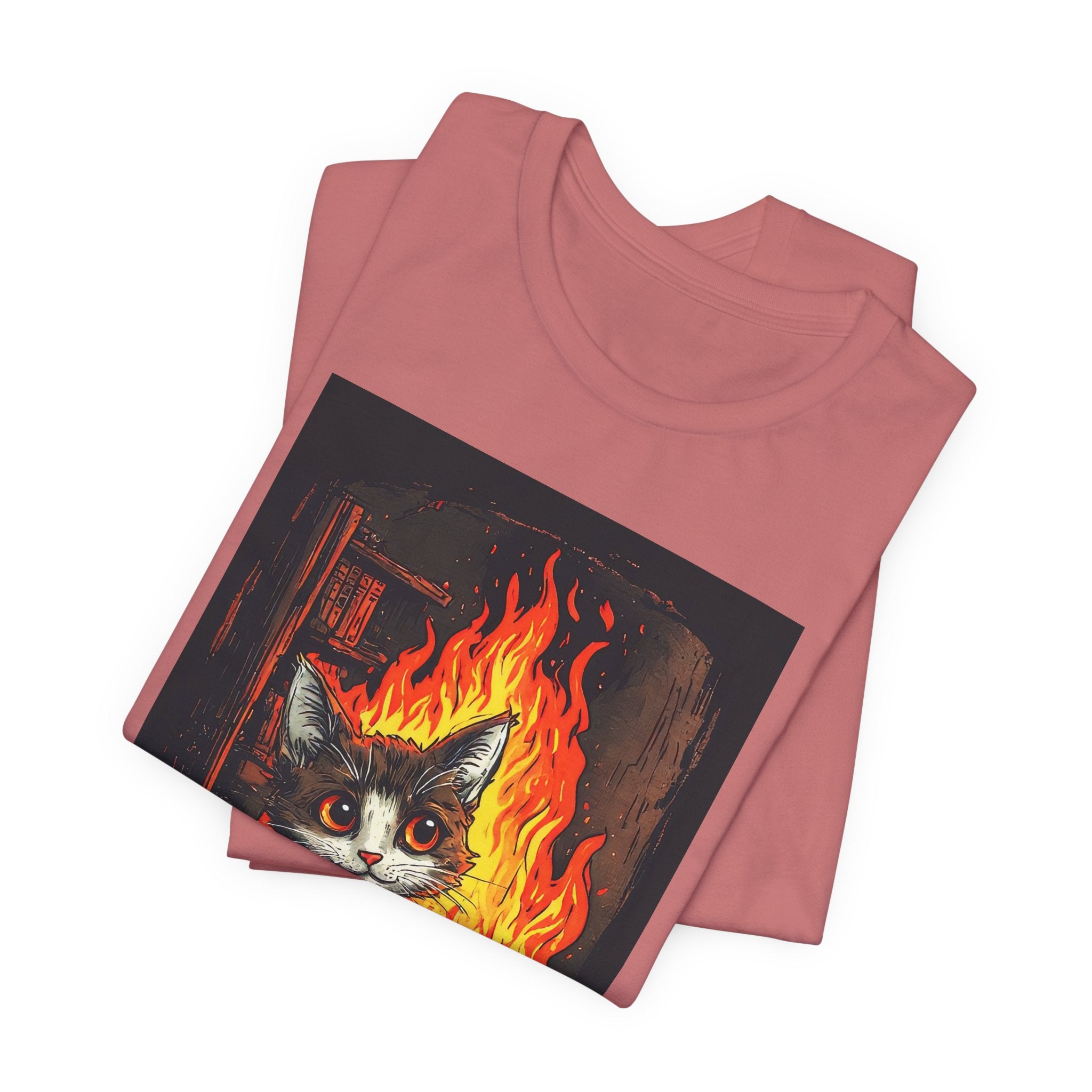 Everything Is Fine Cat T-Shirt
