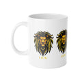 Lion Head Ceramic Mug — Bold Gold Lion Design, 11oz
