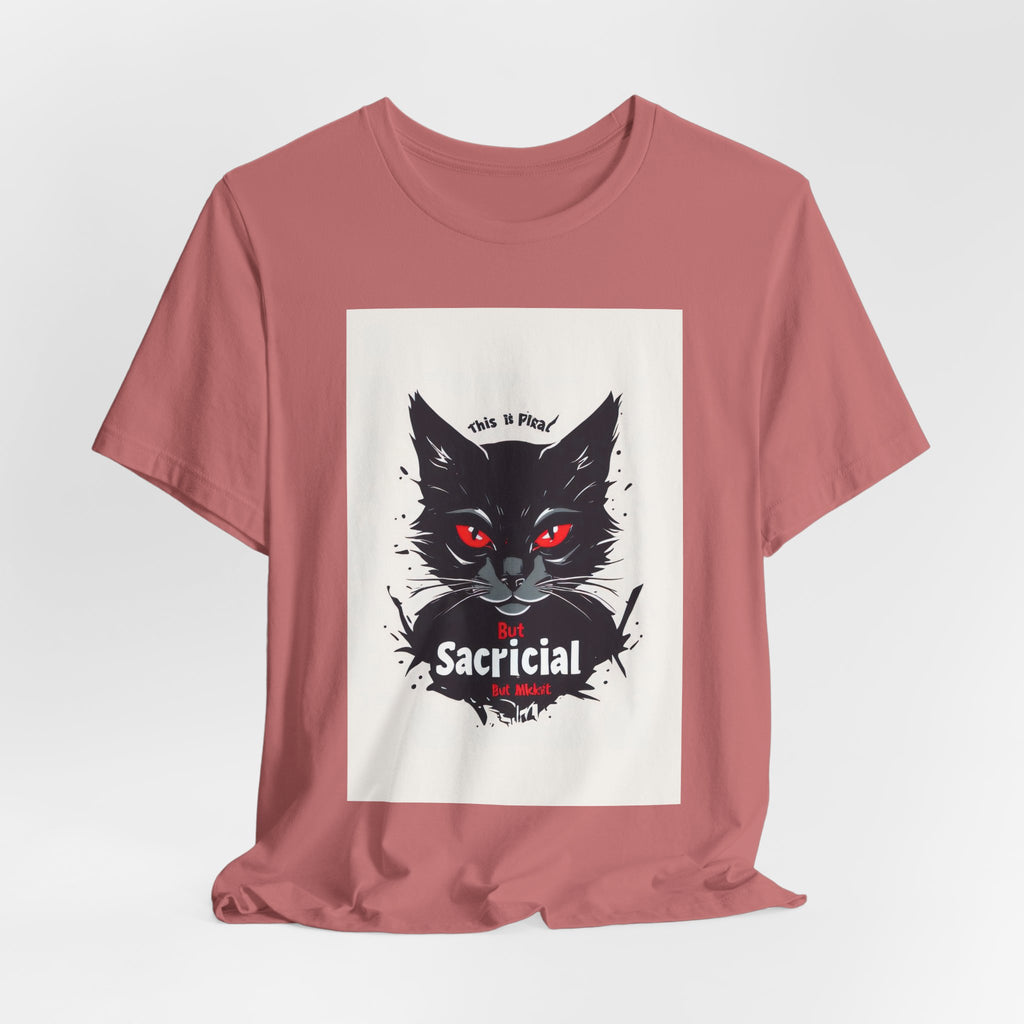 Sacrificial Cat Tee — Gothic Black Cat Graphic T‑Shirt ("Sacrificial")