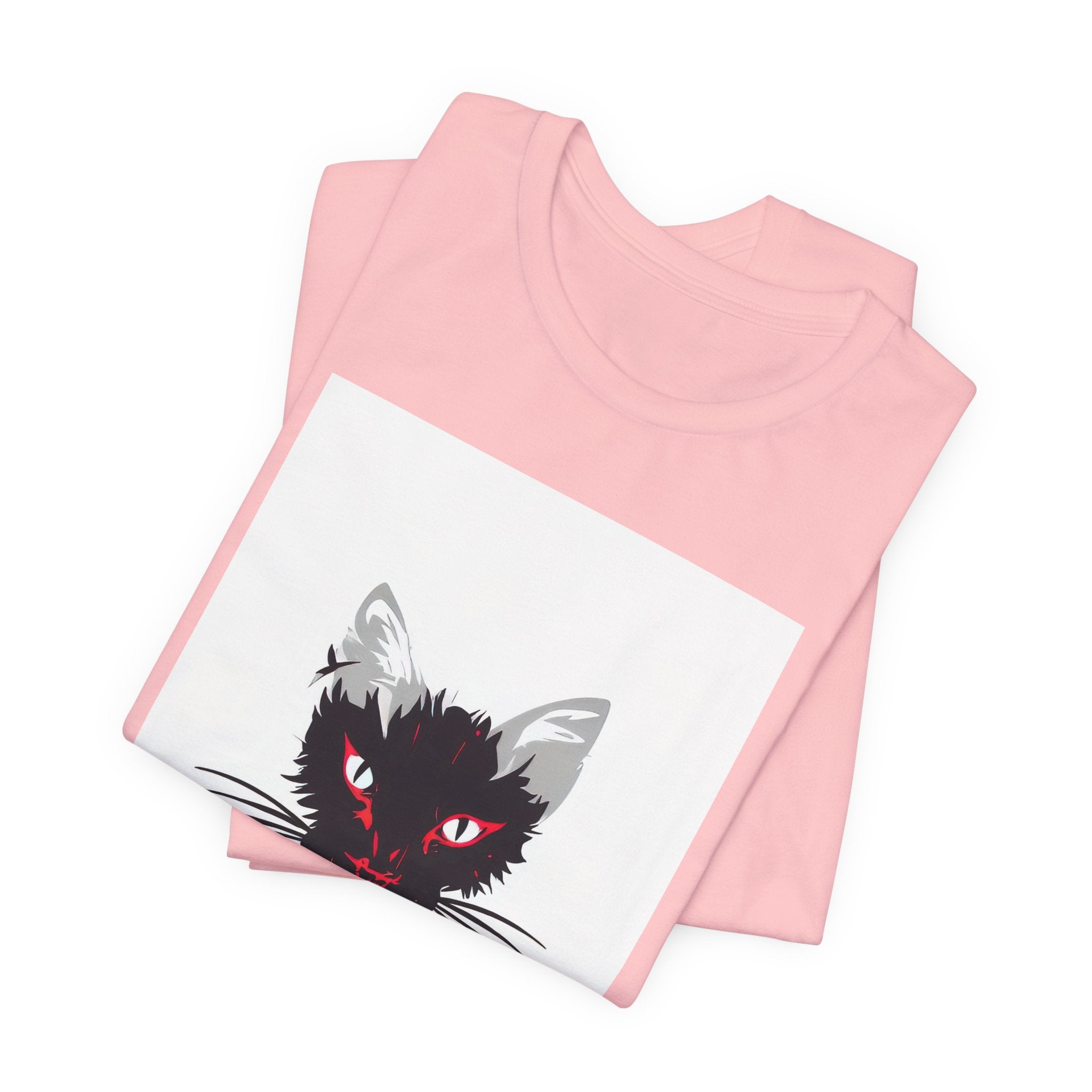 Sacrificial Cat T-Shirt — Red-Eyed Black Cat "Sacrificial" Graphic Tee