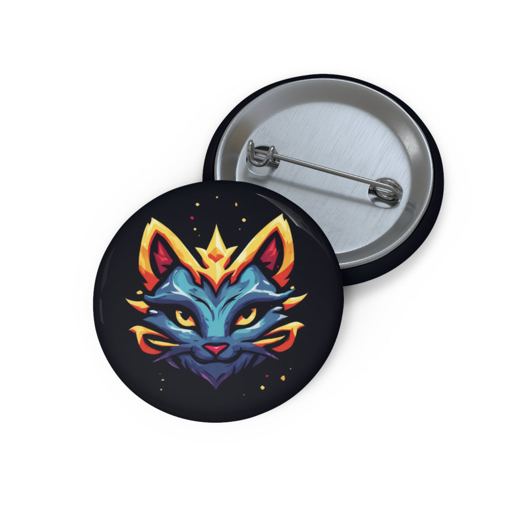 Mystic Fox Pin Button — Colorful Enamel-Style Lapel Badge
