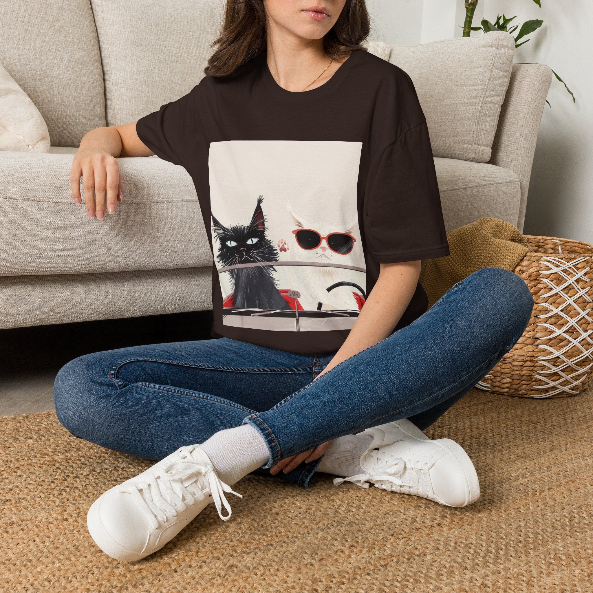 Cat & Sunglasses Graphic T-Shirt — Cute Summer Cat Shirt