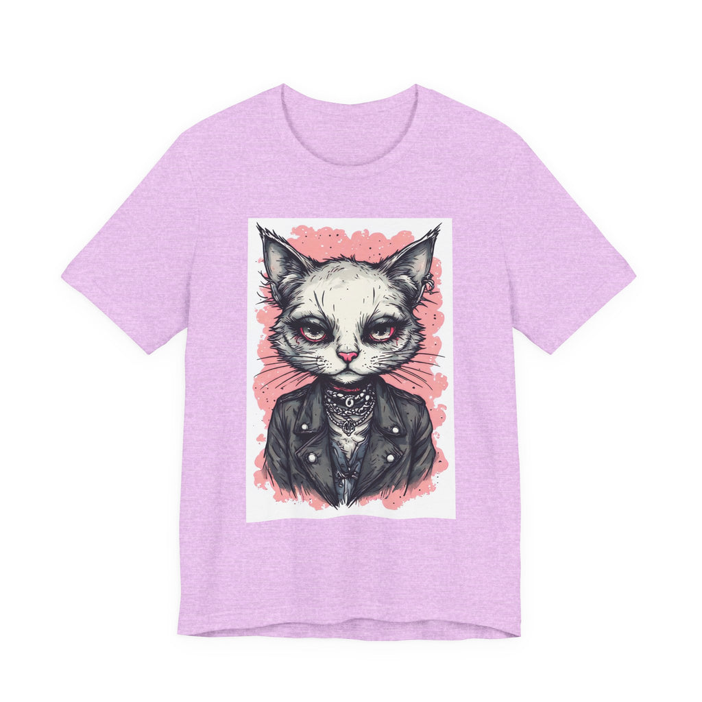 Grumpy Punk Cat T-Shirt — Gothic Kitty Graphic Tee