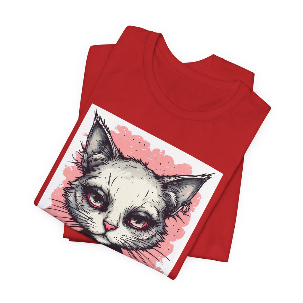 Grumpy Punk Cat T-Shirt — Gothic Kitty Graphic Tee