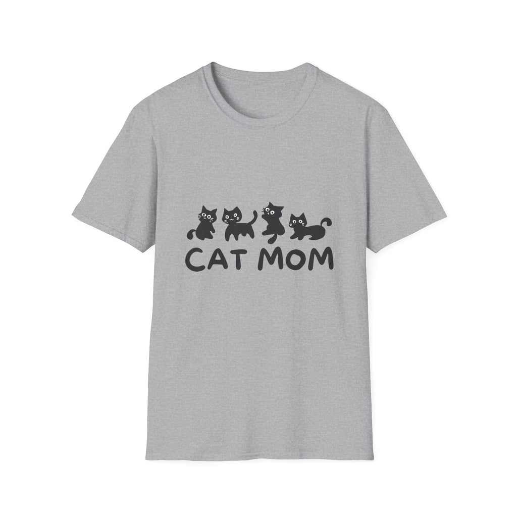 Cat Mom T‑Shirt — Cute Black Kittens Graphic Tee for Cat Lovers