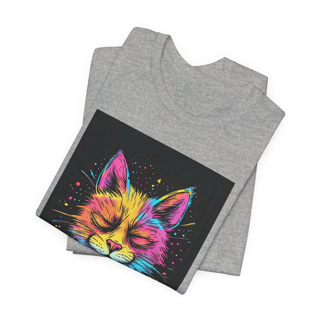 Cat Mental Capacity Tee — Colorful Relaxed Cat Graphic T-Shirt ("Mentally At Capacity")