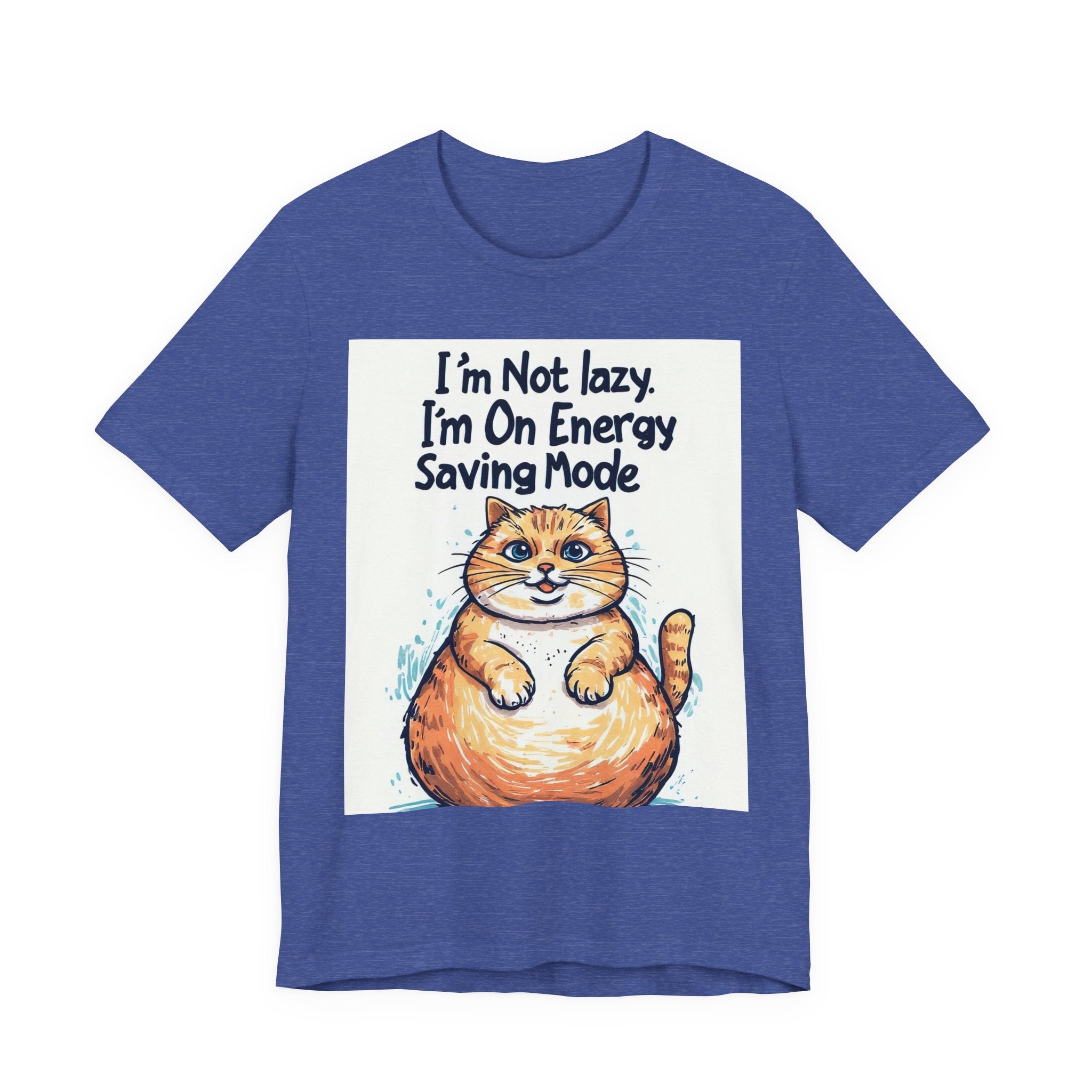 I'm Not Lazy Cat T-Shirt — "I'm On Energy Saving Mode" Funny Cat Tee