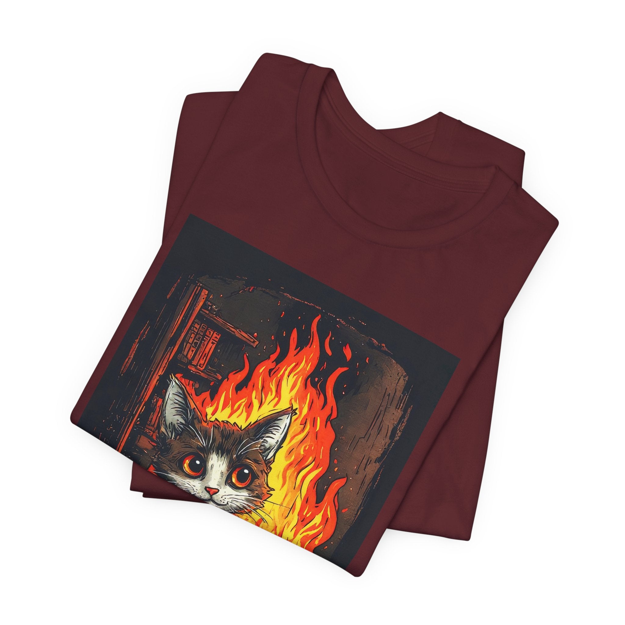 Everything Is Fine Cat T-Shirt