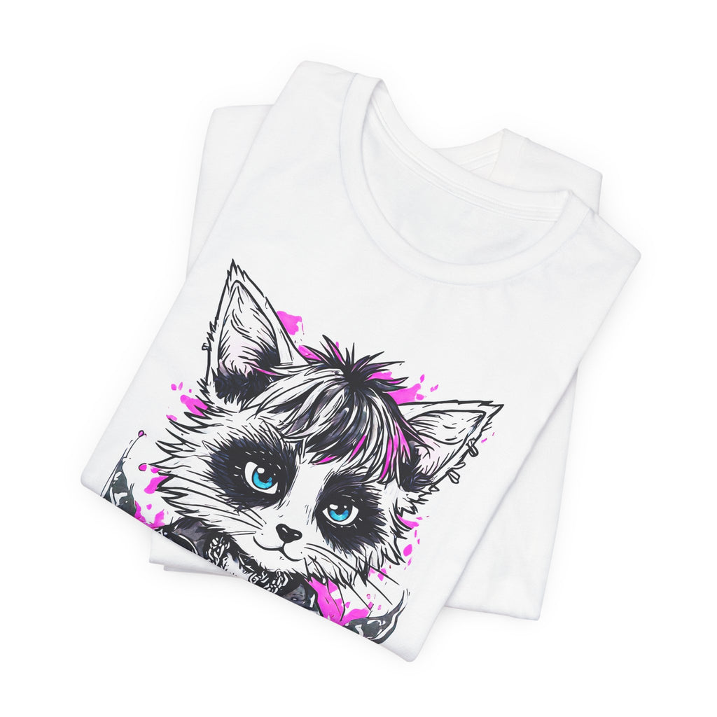 Cat Punk T‑Shirt — Cute Goth Kitten Graphic Tee