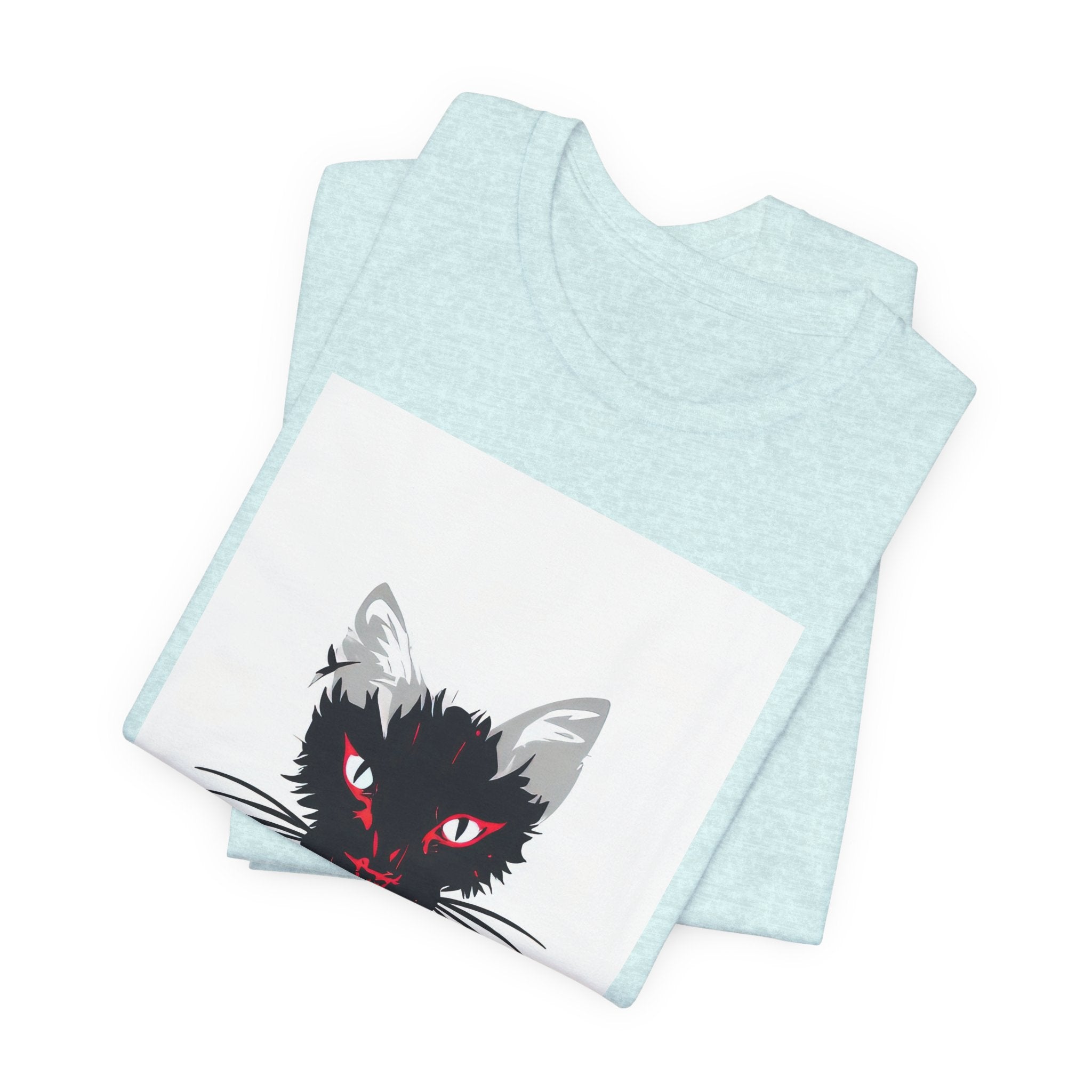 Sacrificial Cat T-Shirt — Red-Eyed Black Cat "Sacrificial" Graphic Tee