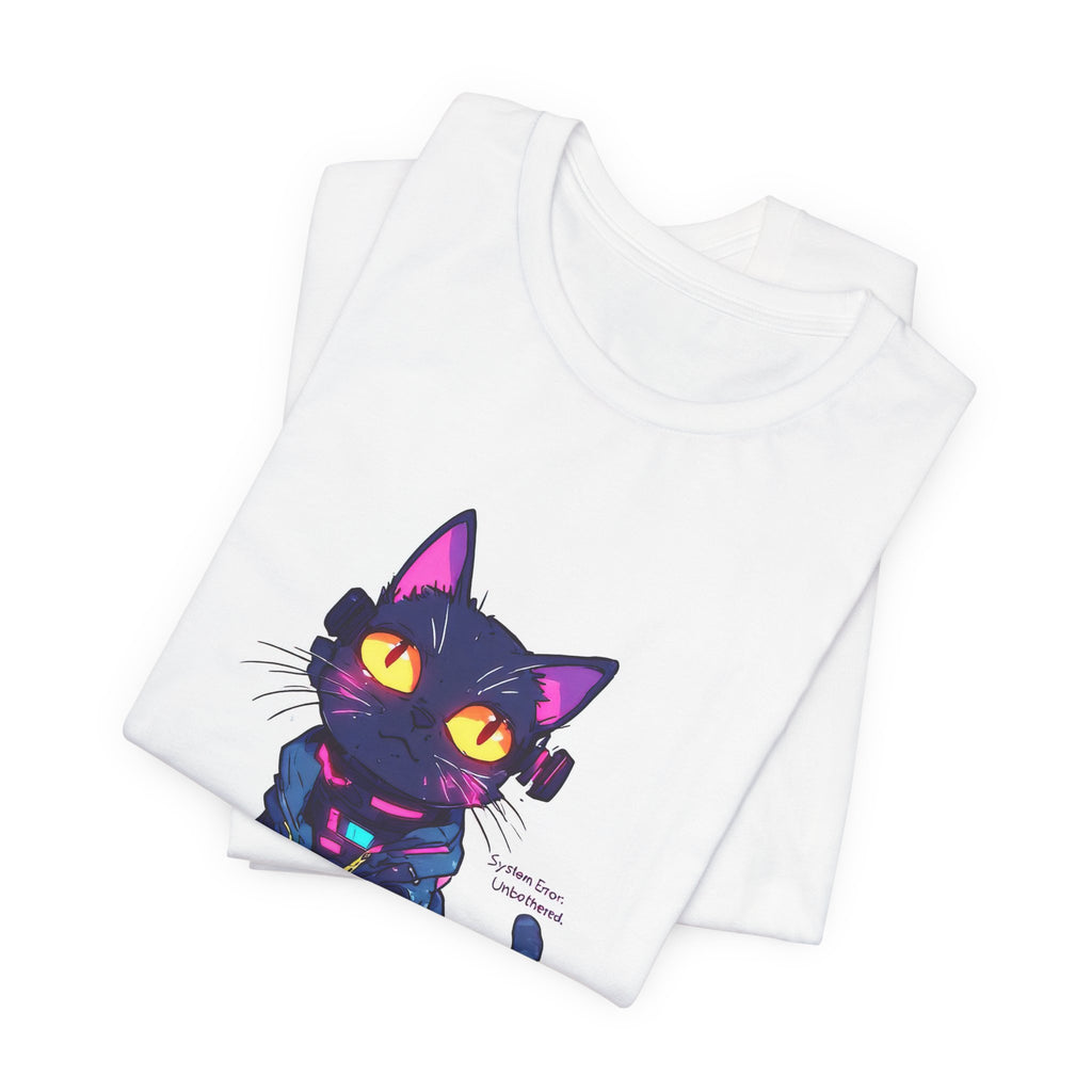 Neon Noir Cat T-Shirt – Colorful Black Kitten Graphic Tee