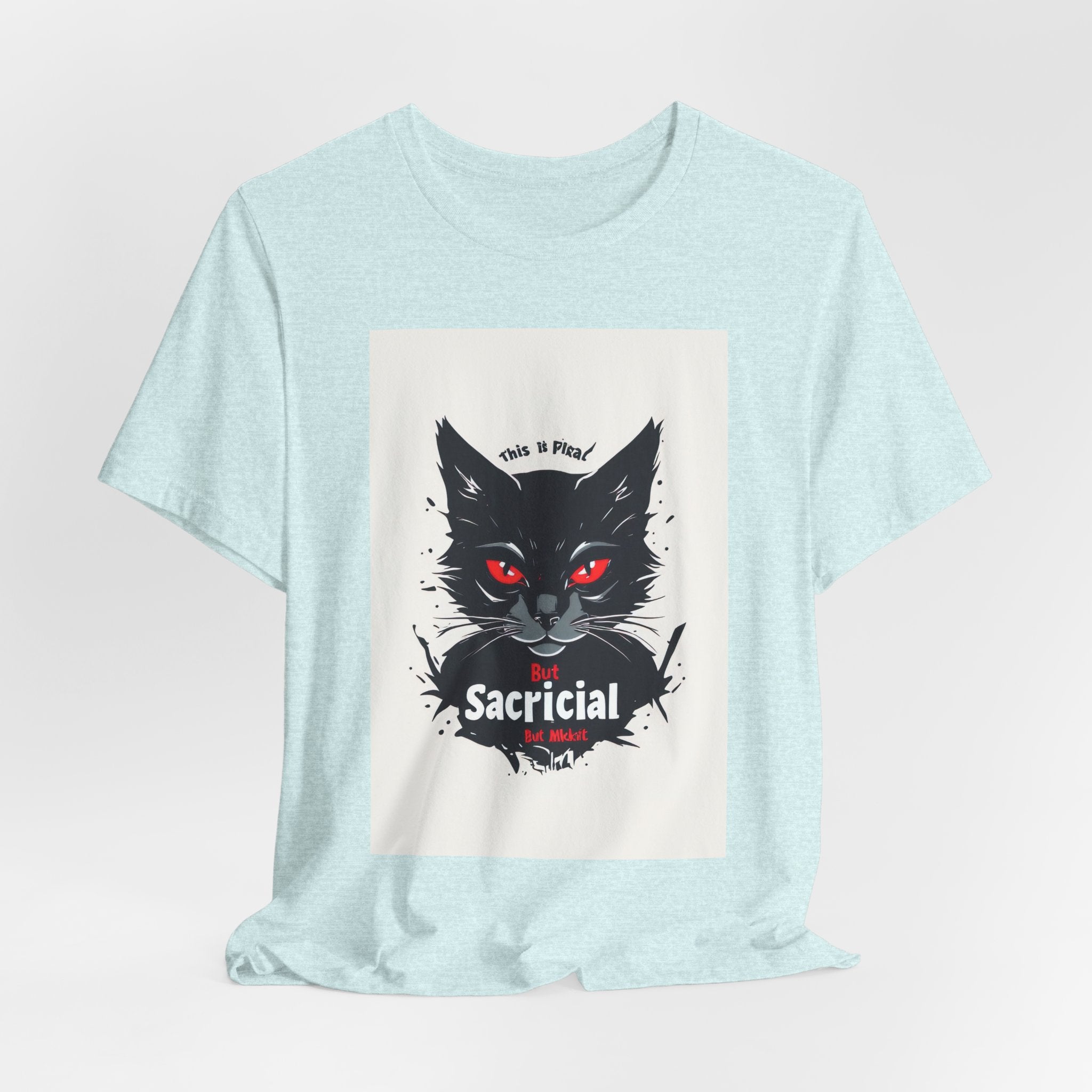 Sacrificial Cat Tee — Gothic Black Cat Graphic T‑Shirt ("Sacrificial")