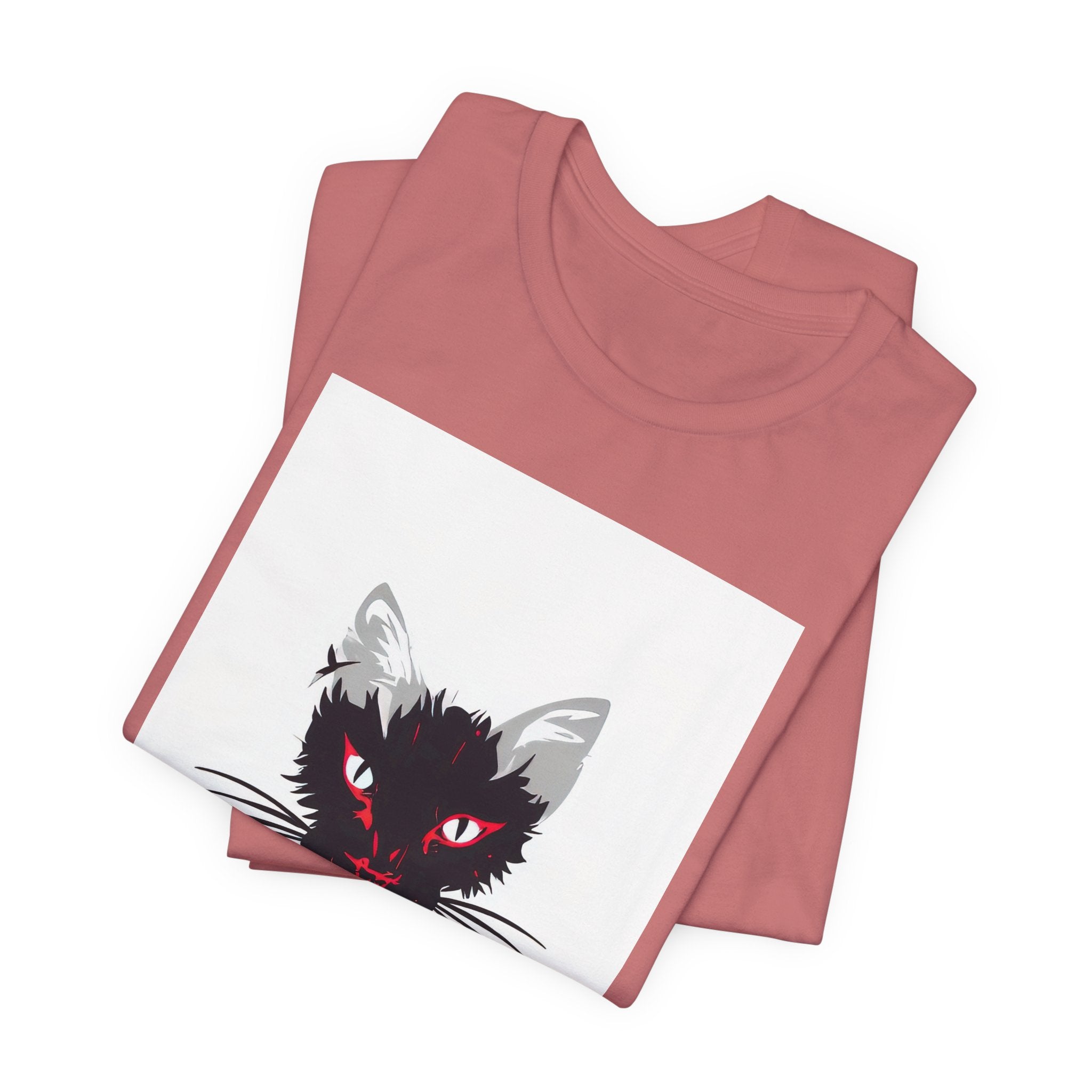 Sacrificial Cat T-Shirt — Red-Eyed Black Cat "Sacrificial" Graphic Tee
