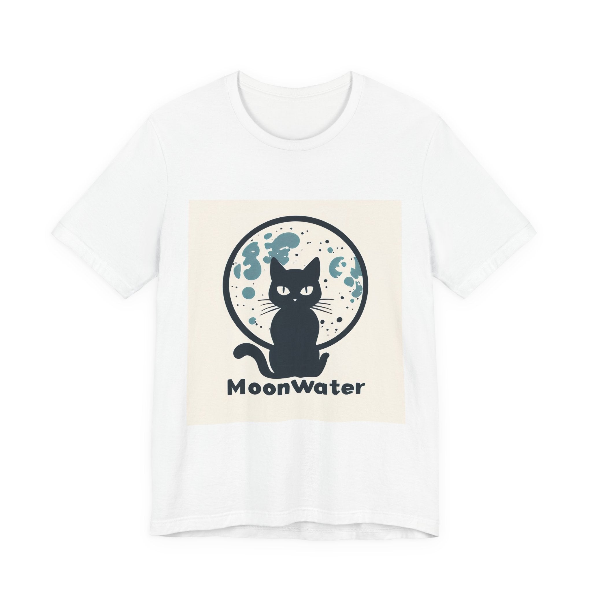 MoonWater Cat Tee — Mystical Moon & Water Graphic T-Shirt