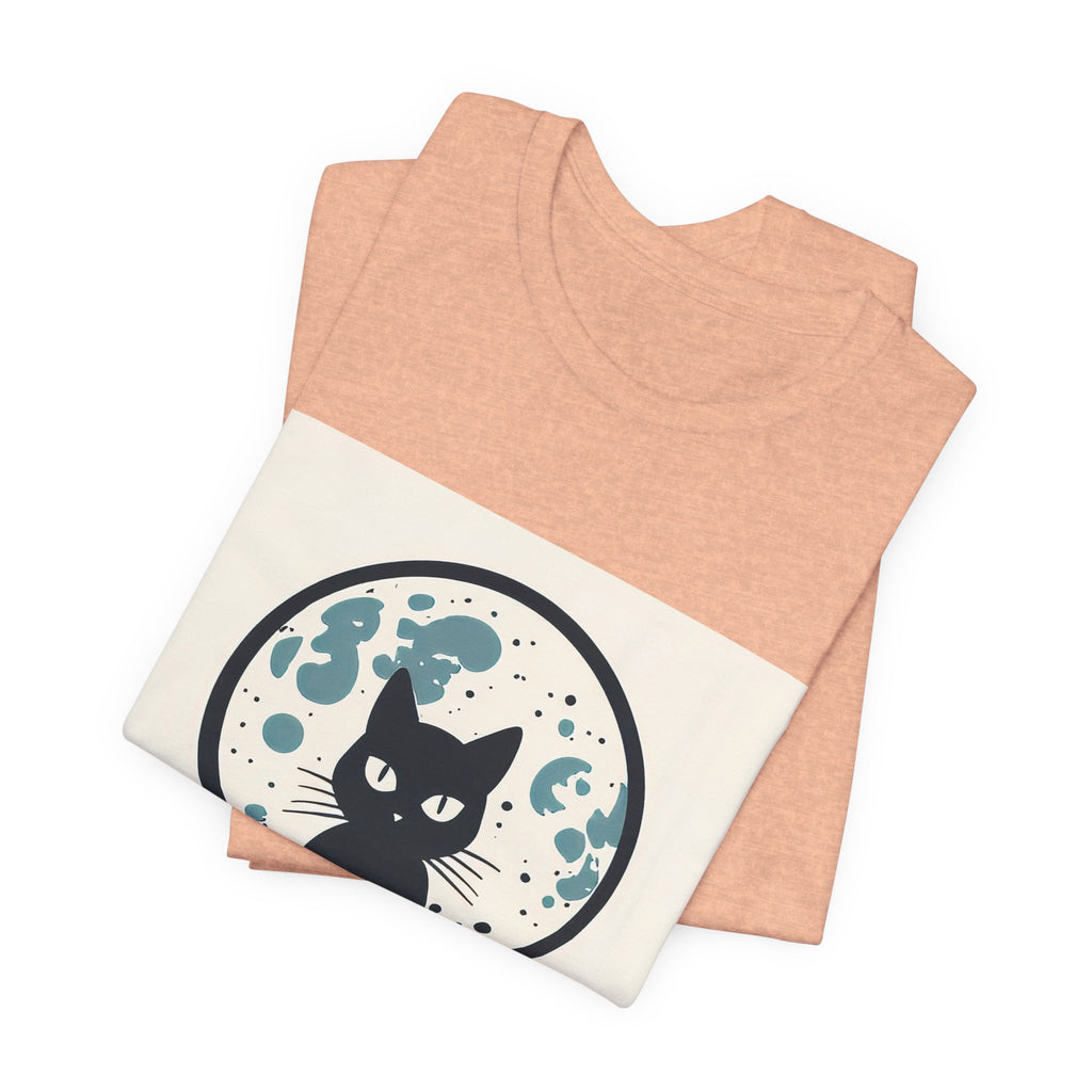 MoonWater Cat Tee — Mystical Moon & Water Graphic T-Shirt