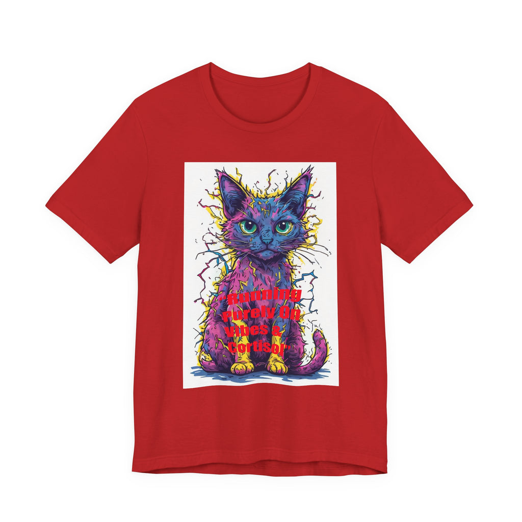 Psychedelic Cat T-Shirt — Colorful Neon Kitten Art Tee