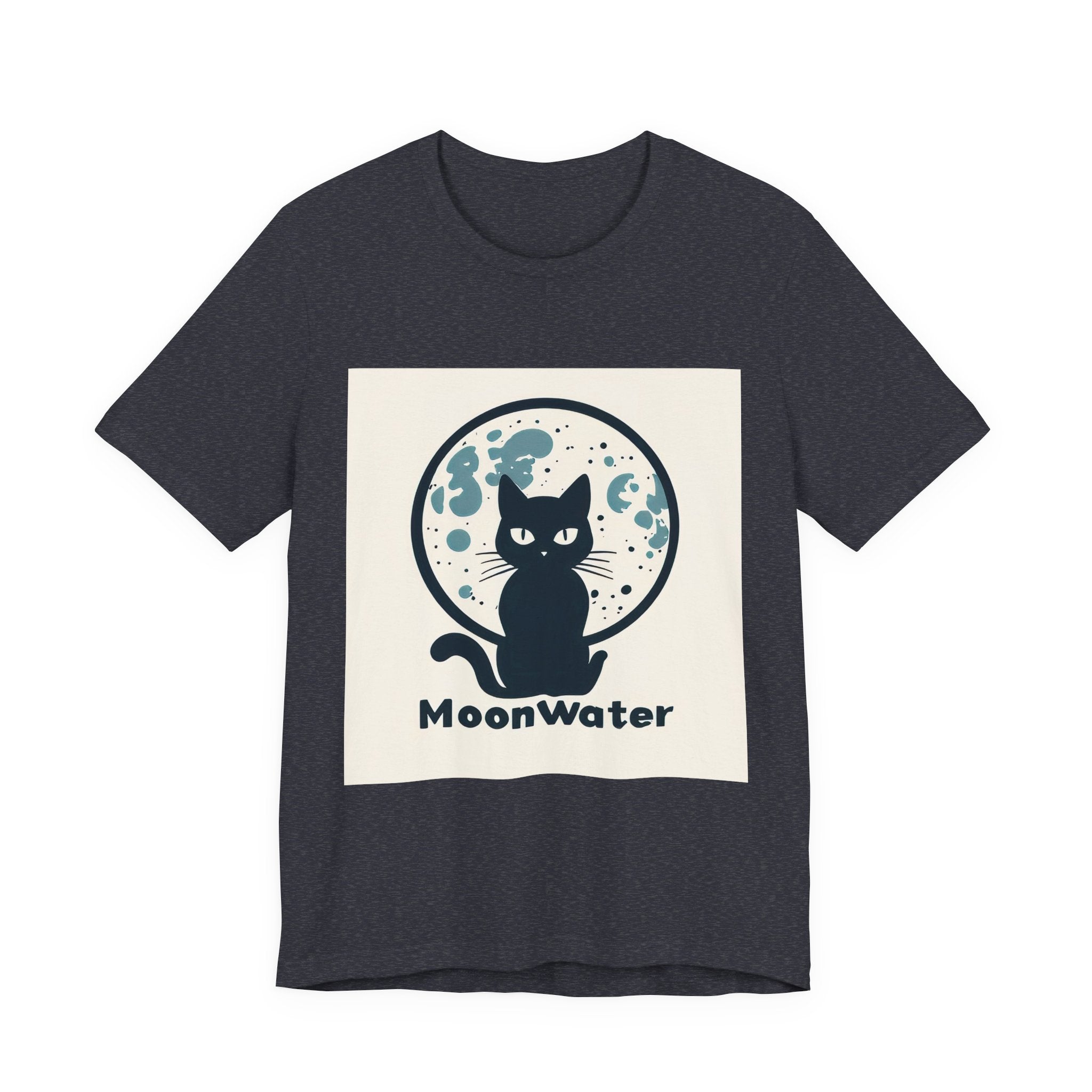 MoonWater Cat Tee — Mystical Moon & Water Graphic T-Shirt