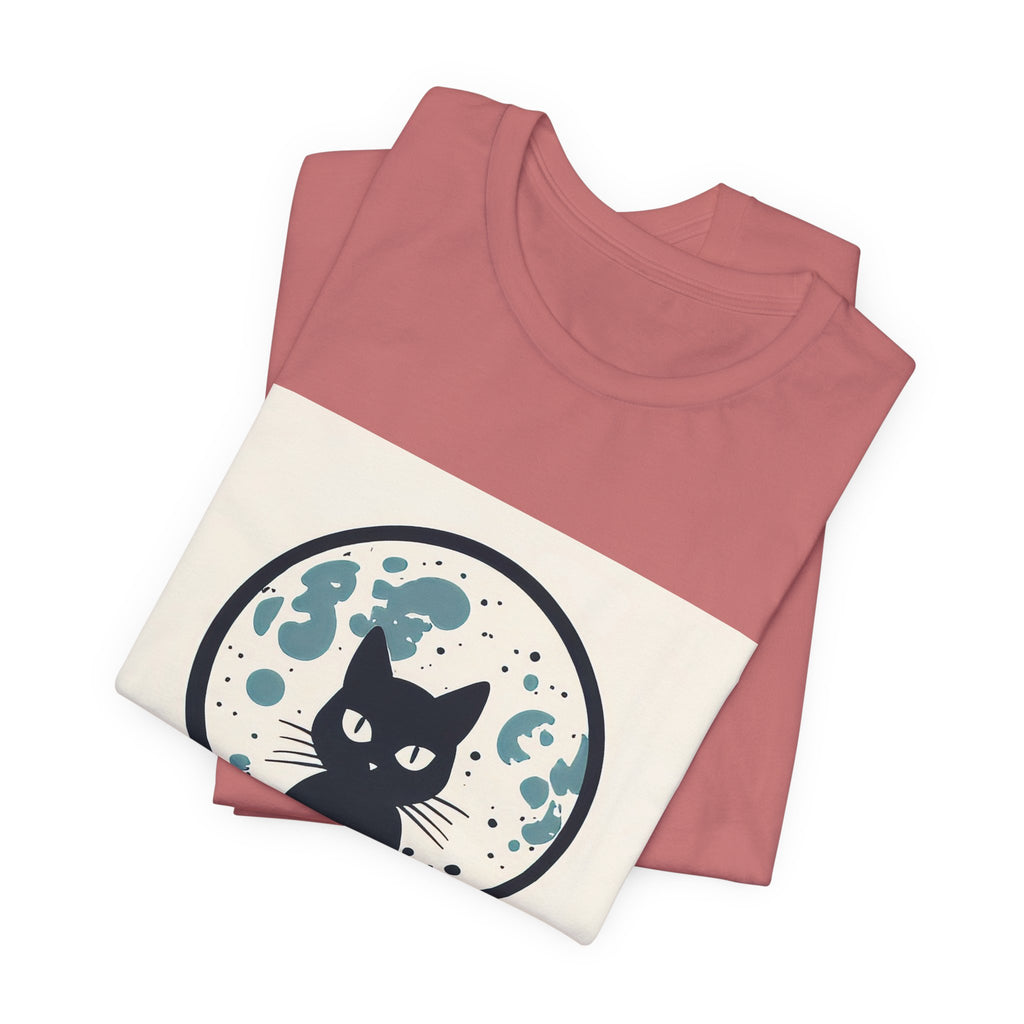 MoonWater Cat Tee — Mystical Moon & Water Graphic T-Shirt
