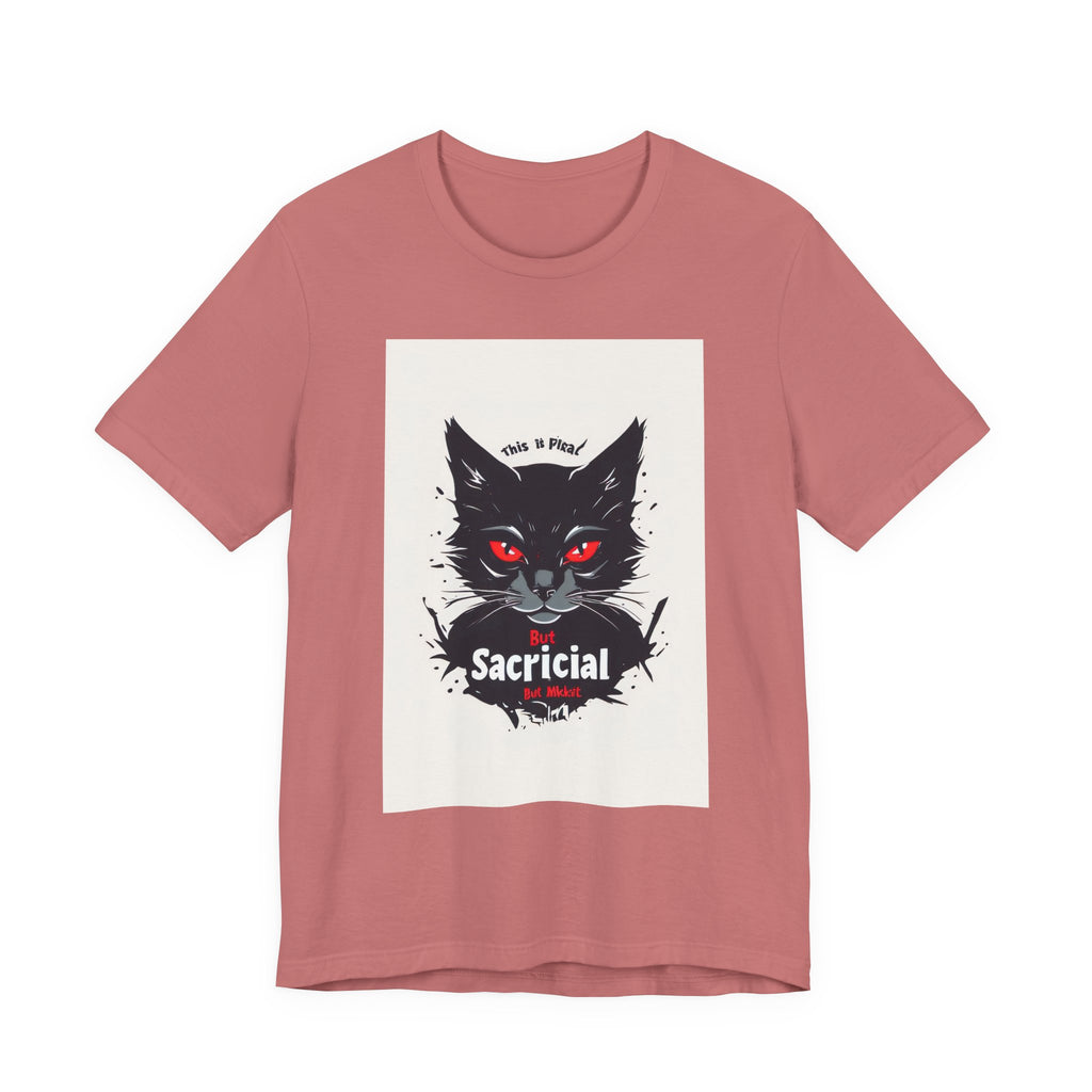 Sacrificial Cat Tee — Gothic Black Cat Graphic T‑Shirt ("Sacrificial")