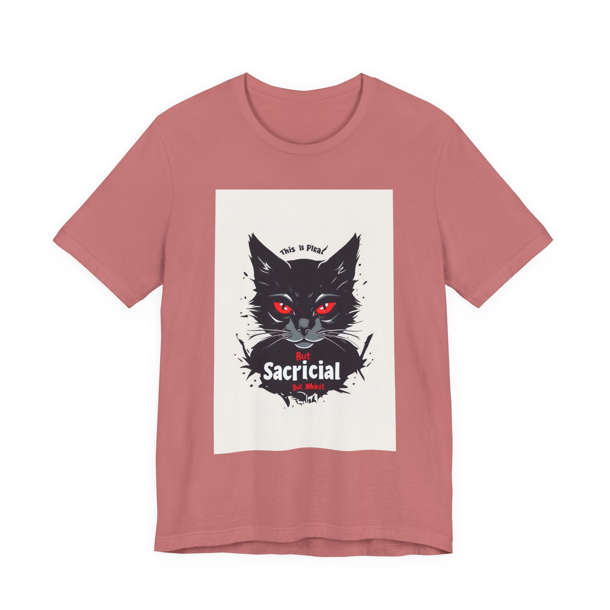 Sacrificial Cat Tee — Gothic Black Cat Graphic T‑Shirt ("Sacrificial")