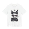 Gothic Cat Portrait Tee — Dark Fantasy Kitty Graphic T-Shirt