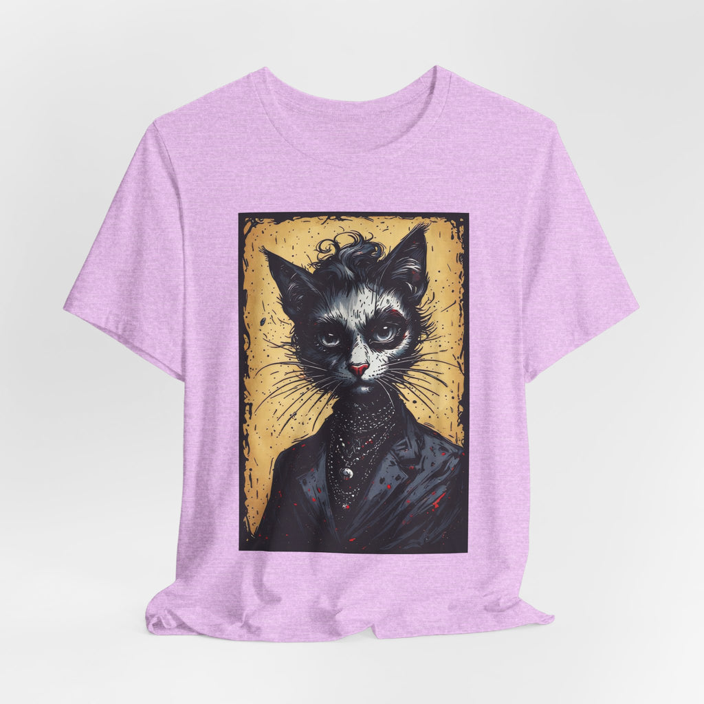 Gothic Portrait Cat T-Shirt – Vintage Dark Kitty Art Tee