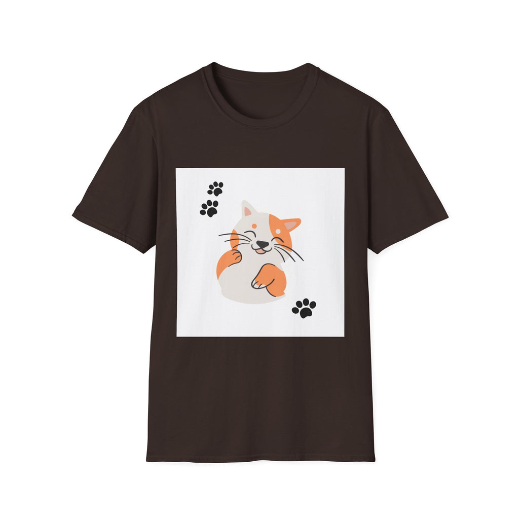 Cute Ginger Cat Paw T-Shirt — Playful Cat Graphic Tee