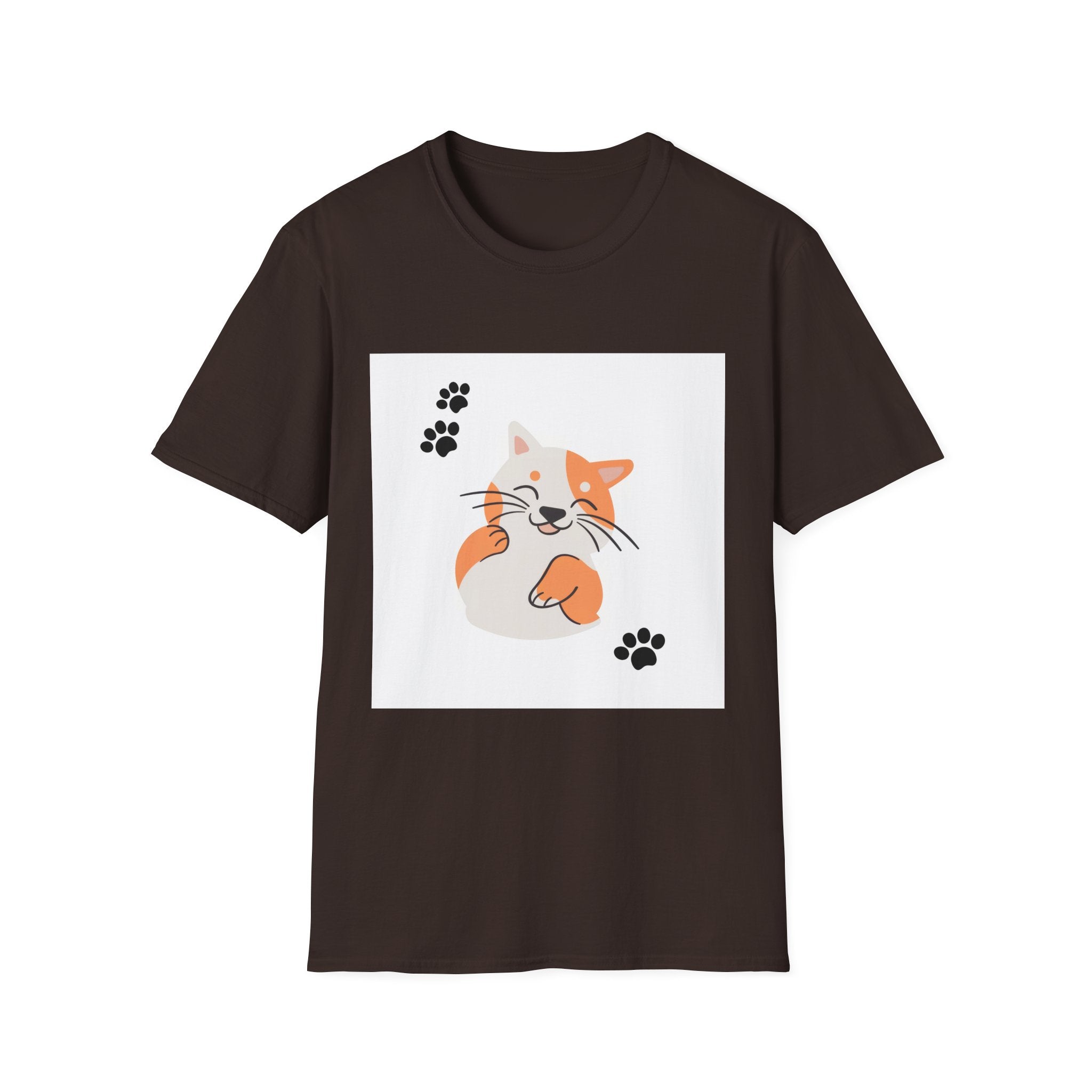Cute Ginger Cat Paw T-Shirt — Playful Cat Graphic Tee