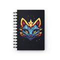 Mystic Fox Journal — Spiral Notebook with Vibrant Neon Fox Crest