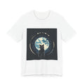 Moonlit Cat T‑Shirt — Black Cat Silhouette with Full Moon Graphic