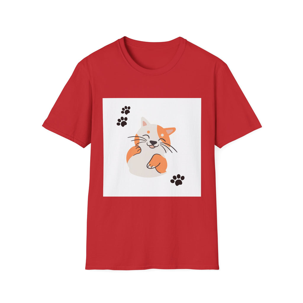 Cute Ginger Cat Paw T-Shirt — Playful Cat Graphic Tee