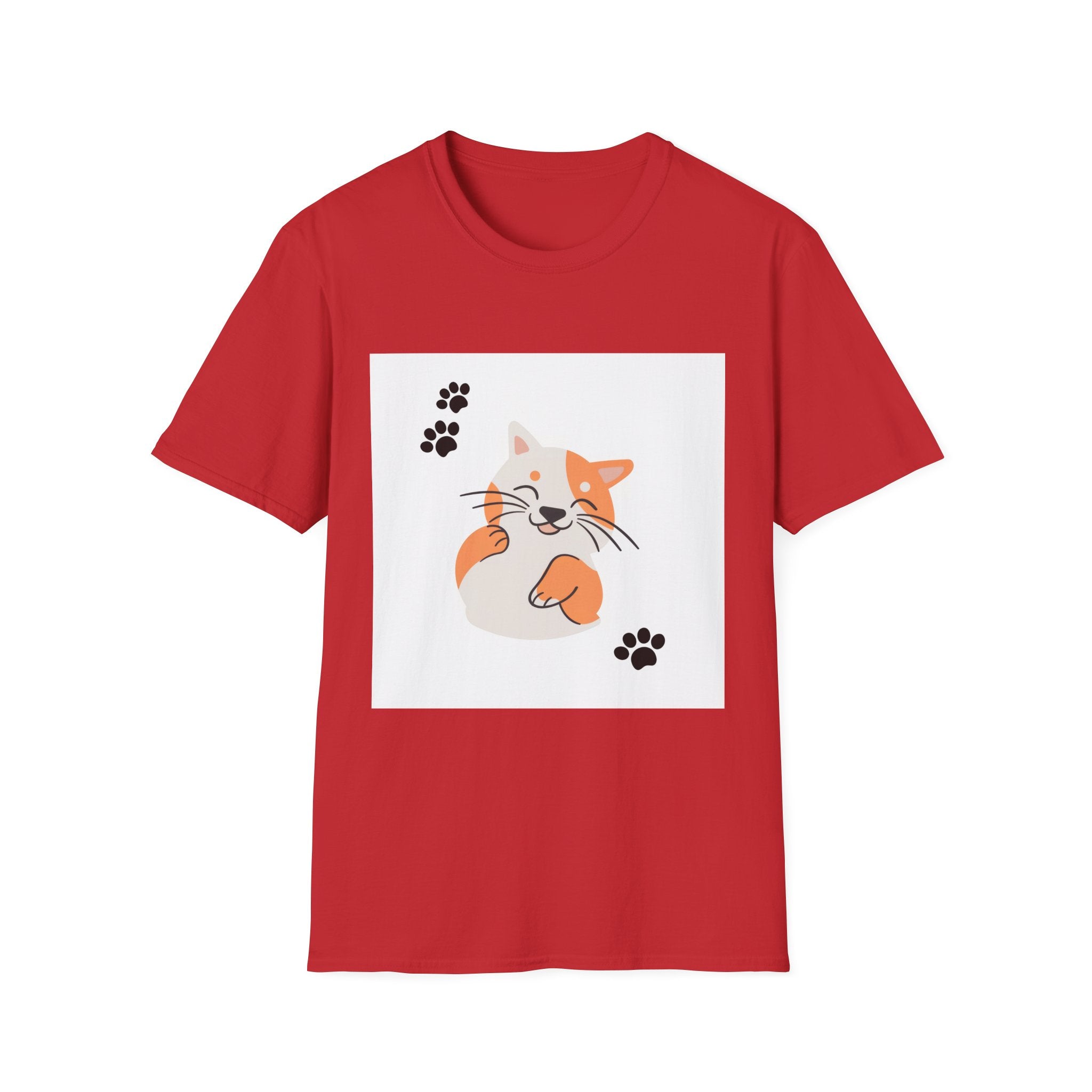 Cute Ginger Cat Paw T-Shirt — Playful Cat Graphic Tee